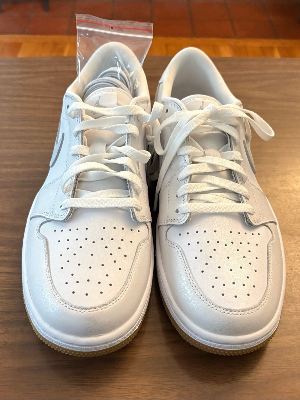 Brand new never worn Men’s Jordan 1 low Golf in white & silver. Multiple sizes! - Picture 2 of 5